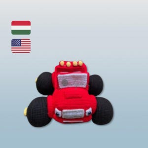 Blaze Monster Truck Crochet Pattern: Amigurumi Car Toy (PDF)