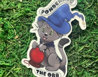 Pondering the Orb | transparent vinyl sticker