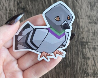 Low Poly Pigeon Sticker | cute vinyl sticker