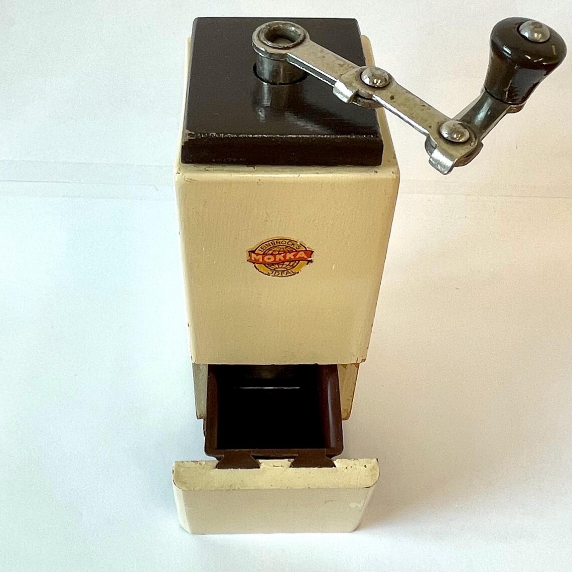 Vintage German Manual Hand Turn Coffee Grinder MOKKA Wood #1/6/56/2 ...