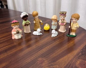 Belén vintage de 9 piezas de Merrilite