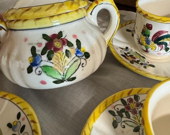 Vintage Rooster and Roses