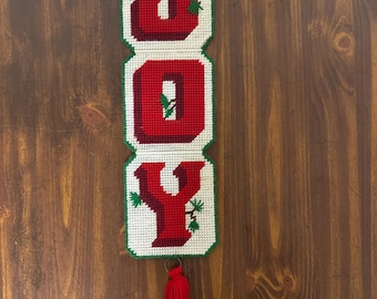 Vintage Christmas JOY needle point