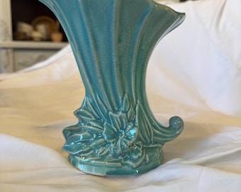 McCoy Pottery Aqua Cornucopia