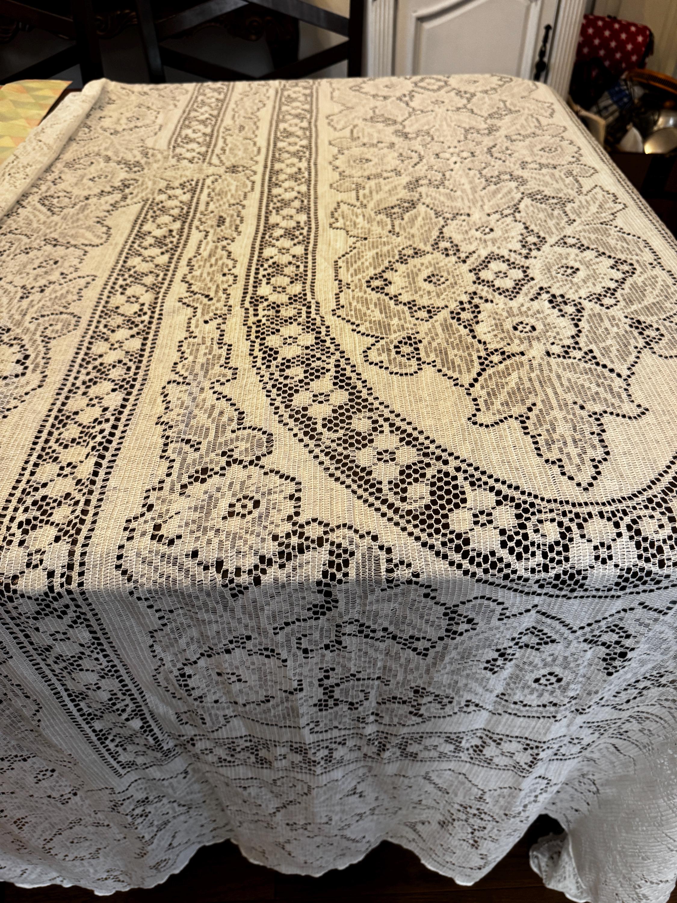 Quaker lace tablecloth - Etsy 日本