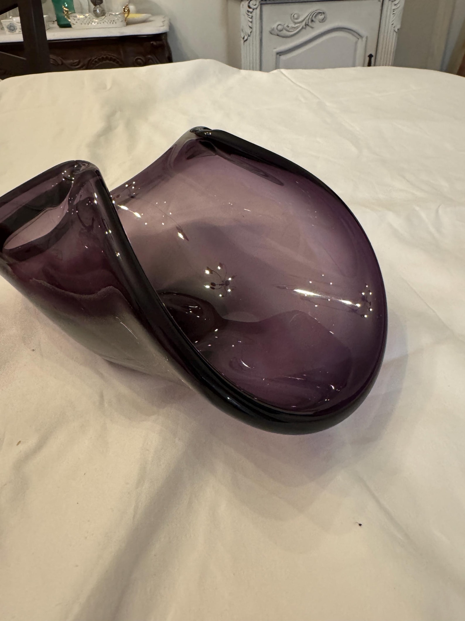 PURPLE & WHITE MURANO GLASS