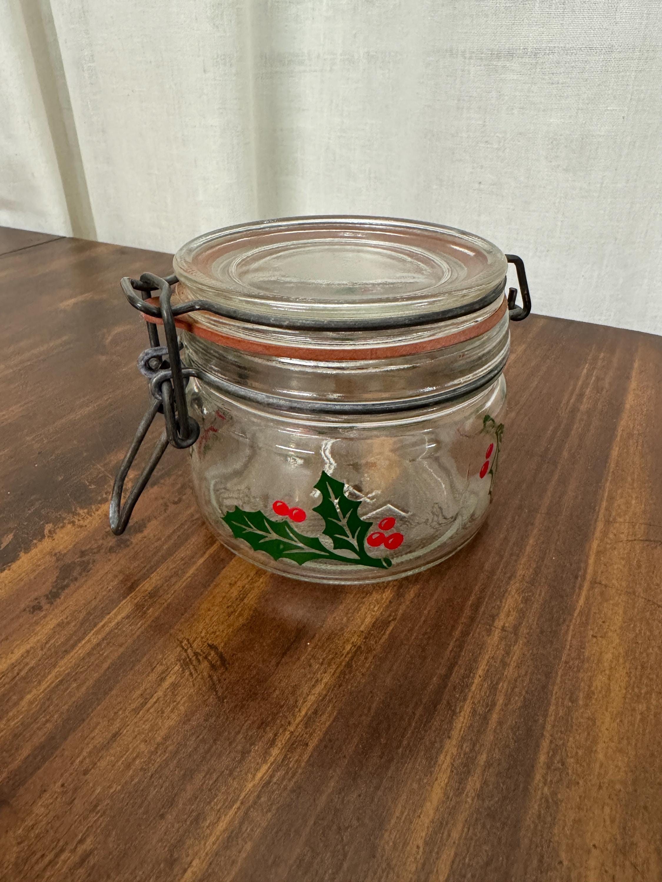 Vintage Glass Hinged Jar - Etsy