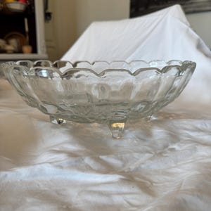 Centerpiece garland  clear Indiana  glass