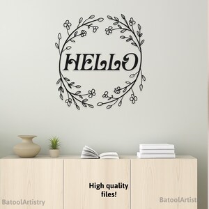 Hello Svg for Door Sign Hello Svg Bundle Door Mat Svg Hello Door Sign ...