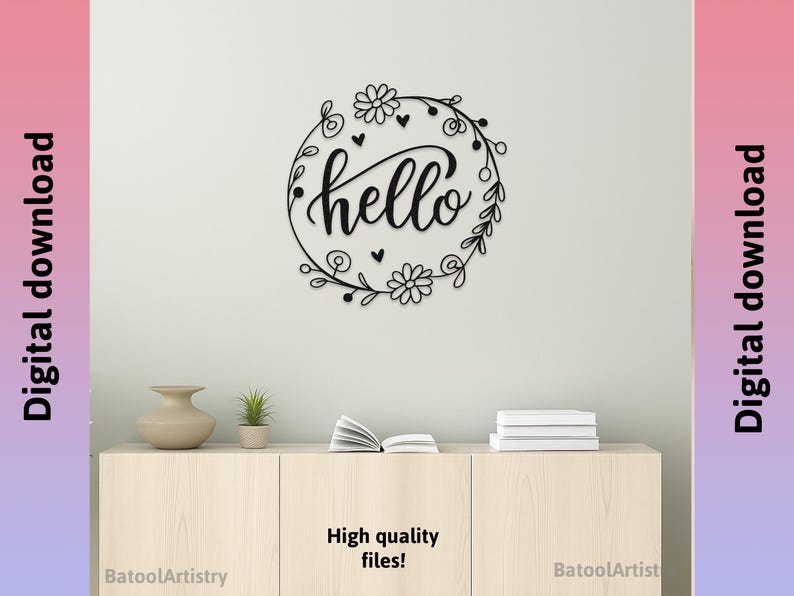 Hello Svg for Door Sign Hello Svg Bundle Door Mat Svg Hello Door Sign ...