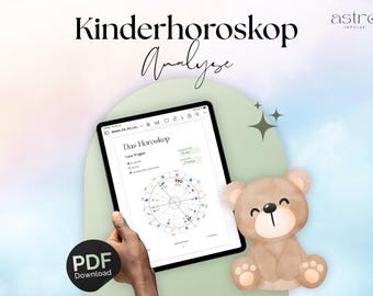 Baby- & Kinderhoroskop-Analyse | Sternzeichen Geschenk zur Geburt | Tauf-Geschenk | Astrologische Kinderhoroskop-Analyse | PDF