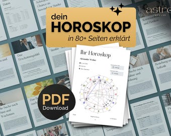 Astrological personality analysis – your birth chart as an e-book in PDF format | your zodiac sign & more | easy to understand