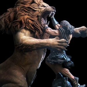 Heracles and Nemean Lion- STL File 3D