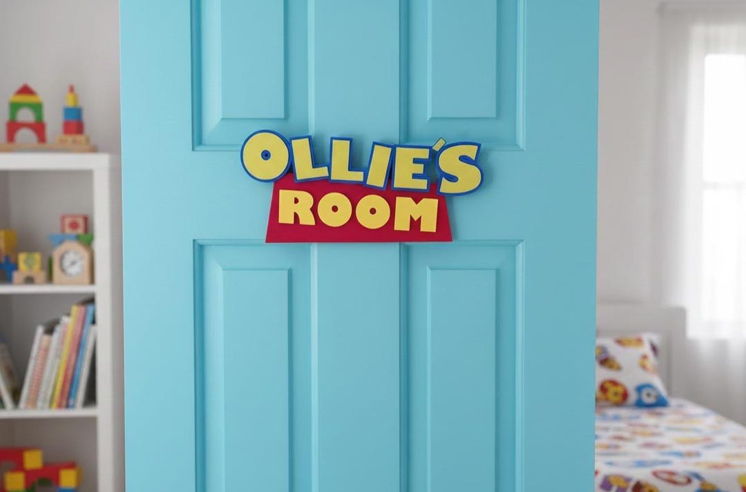 Toy Story Inspired Custom Name Sign | 3D Printed Kids Room Decor - Etsy UK