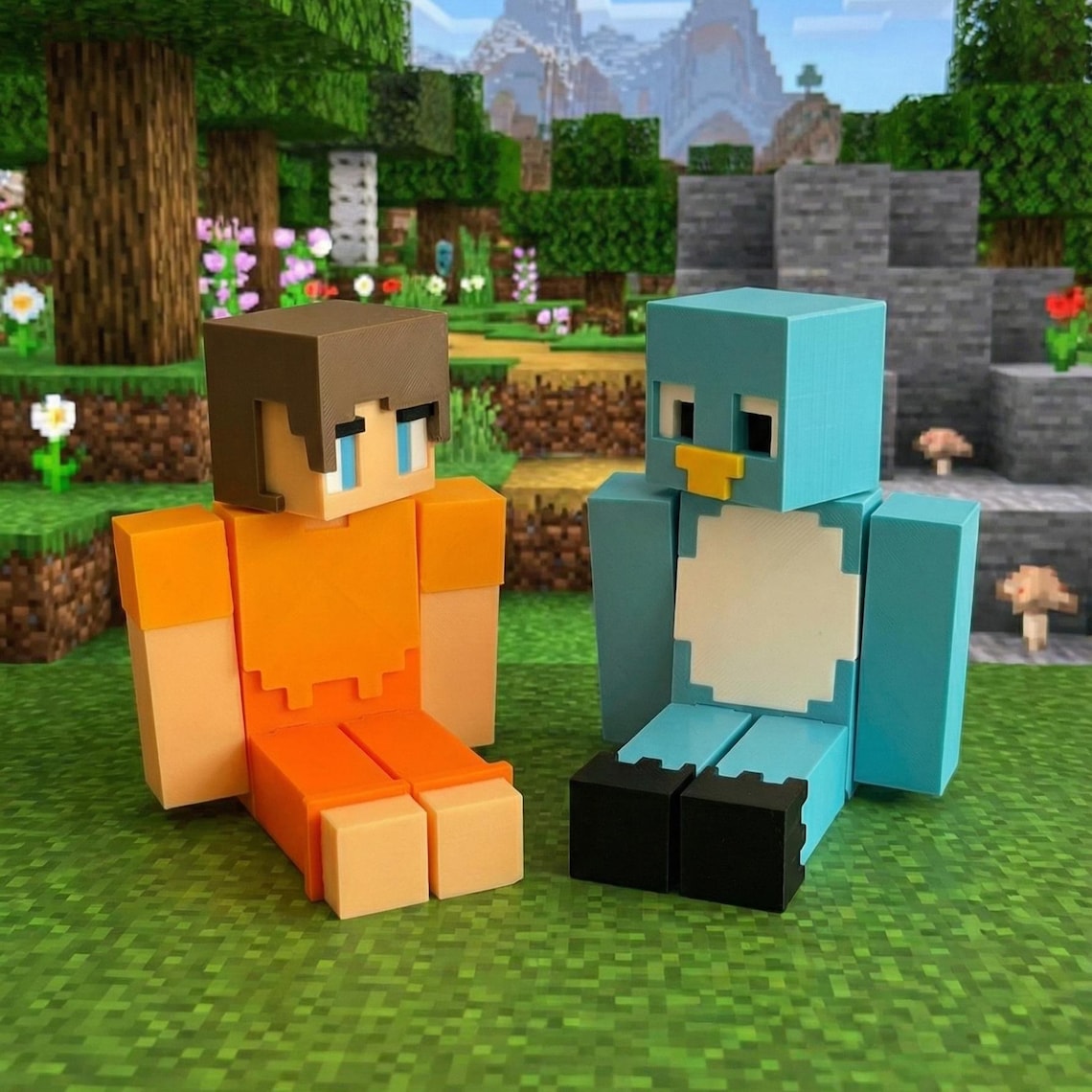 Chip Minecraft Milo and Chip 3D Printed Ornaments - Minecraft Style Youtuber Fan Art ...
