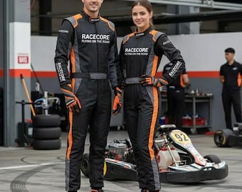 Fully Customized Racing Suit Set - Personalized Karting Suit With Matching Gloves and Shoes, Custom Name Number Flag Race Outfit