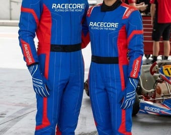 Fully Customized Racing Suit Set - Personalized Karting Suit With Matching Gloves and Shoes, Custom Name Number Flag Race Outfit Design