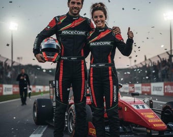 F1 Style Go Kart Racing Suit | CIK/FIA Level 2 Karting Suit | Sublimation Design | Free T-Shirt & Balaclava