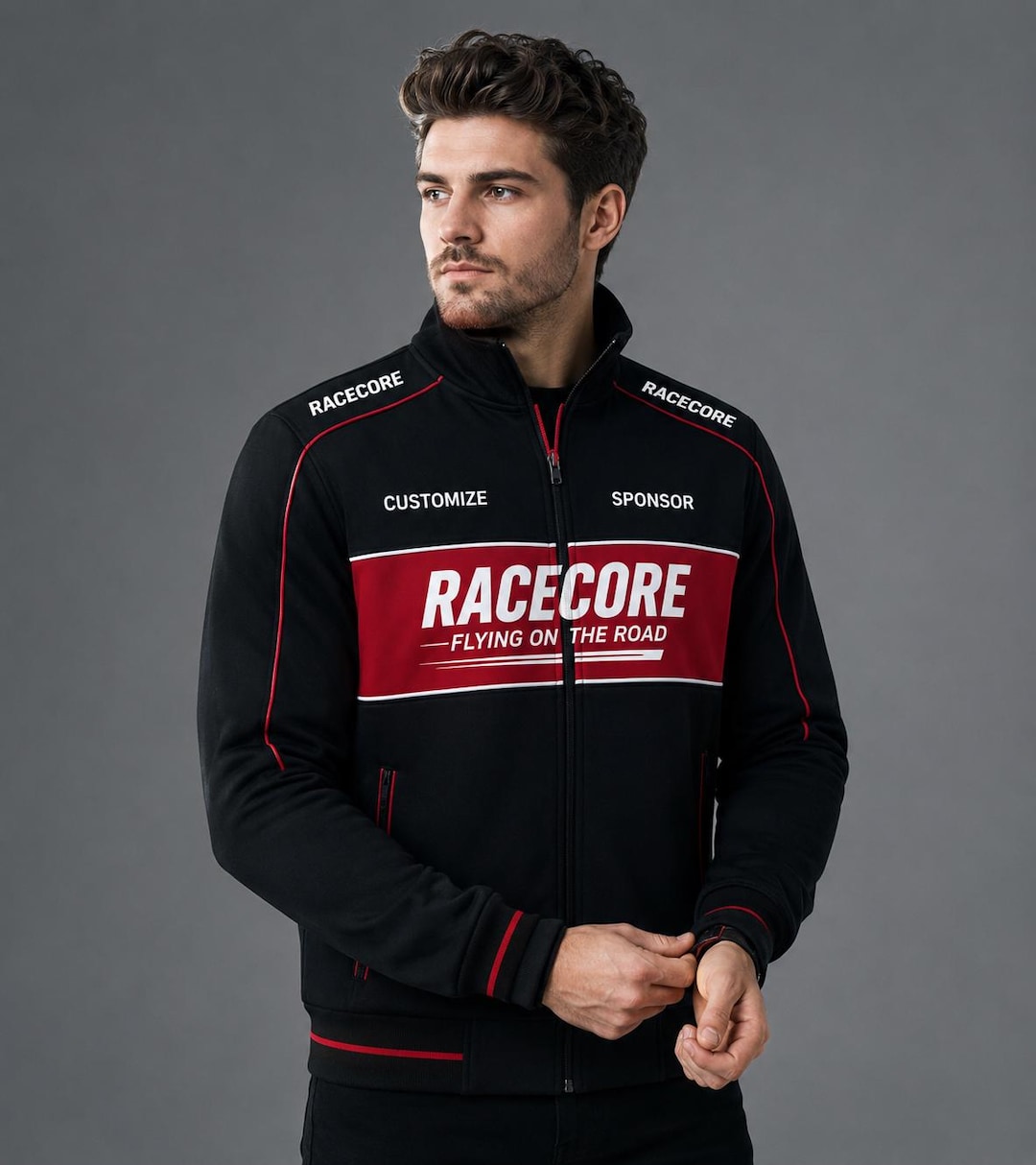 Custom F1 Racing Jacket: Cordura Fabric, Embroidered Jacket With