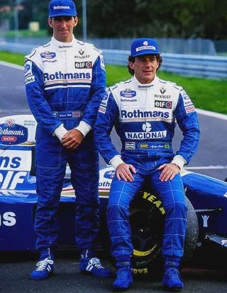 Rothmans Nacional Ayrton Senna ジャージ Ayrton Senna Inspired Racing Suit: Williams Rothmans F1 Style