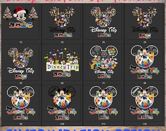 Disney Trip 2025-2026 PNG Bundle, Family Vacation.
