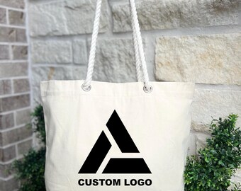 Custom Logo 100% Cotton Tote Bag, Personalized Text & Photo.