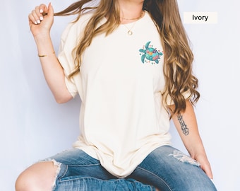 Comfort Colors Sea Turtle T-Shirt: Tropical Beach Summer Shirt