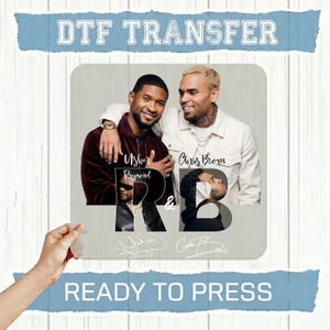 Chris Brown Inspired DTF Transfer, R&B Music Fan Shirt Design, Personalized Ready to Press Heat Transfer for Custom Tee Gift