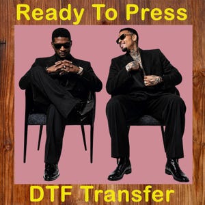 Chris Brown Inspired R&B DTF Transfer Ready To Press, Urban Streetwear Heat Transfer for T Shirt Hoodie Fashion DIY Print