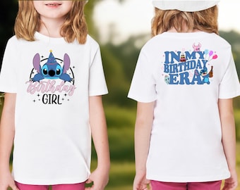 Stitch Birthday Girl T-Shirt: Kids Birthday Tee