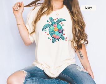 Comfort Colors Sea Turtle T-Shirt: Tropical Ocean Lover Gift