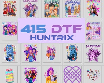 Huntrix DTF Transfer ,kpop DTF,k-pop DTF, 415 Trendy Apparel Prints