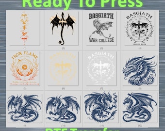 Gothic Dragon DTF Transfer, Ready to Press, Apparel Printing
