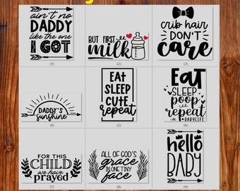 Funny Baby DTF Transfer [Tasarımın Benzersiz Sözü] Ready To Press Infant Bodysuit Heat Transfer, Newborn Sarcastic Quote Iron On