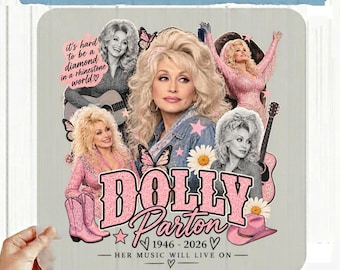 Dolly Parton DTF Transfer, Country Music Graphic, Cowgirl Shirt Design, Retro Western PNG, Ready to Press Heat Transfer for T Shirts