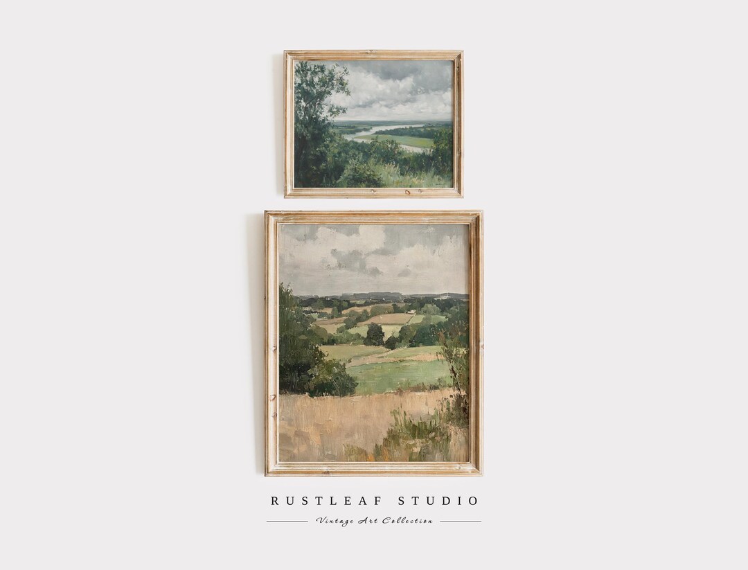 Vintage French Country Landscape Art Prints, Set of 2 (digital Download ...