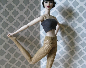 Fishnet stockings tights pantyhose for 12" & 16" fashion dolls