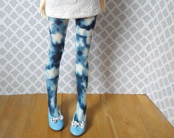 BJD tights tie dye blue white for SD 13 ball-jointed dolls