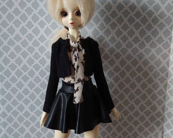 OOAK SD13 black bow schoolgirl outfit for ball-jointed dolls