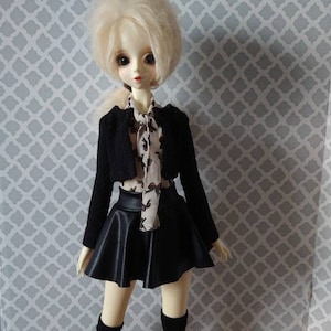 OOAK SD13 black bow schoolgirl outfit for ball-jointed dolls