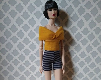 OOAK 3-piece outfit for 12" fashion dolls