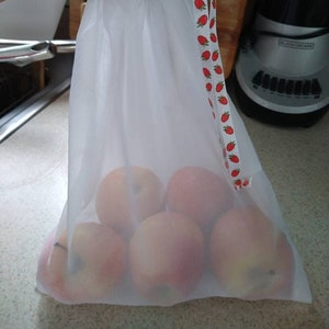 Reusable produce bag fabric