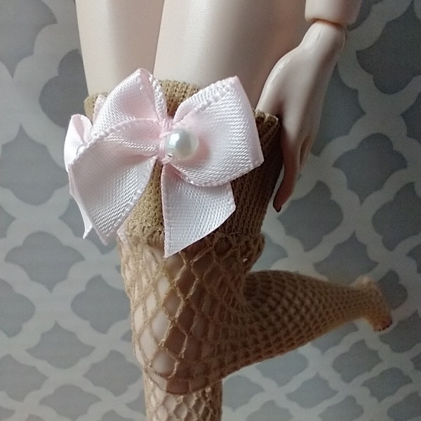 Fishnet thigh highs stockings knee socks for Barbie and other 12" fashion dolls