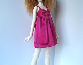 Hot pink matte satin dress for SD 13 ball-jointed dolls