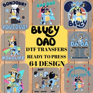 Dad bod Bluey Shirt Dtf, Father's Day Gift Dtf, Bluey Dad Shirt, Bluey Cartoon Dad Tshirt, Dad Birthday Gift Tee, Bluey Rad Characters Tee,