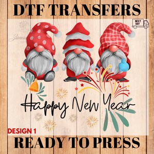 Merry Christmas Gnome DTF Transfer: Ready to Press Heat Transfer