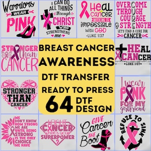 Breast Cancer Awareness DTF Transfer: Ready to Press Shirt Design