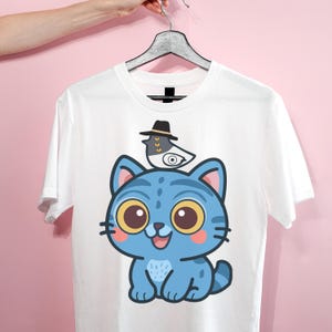 Demon Hunter Tiger Kids T-Shirt, K-pop Demon Shirt, Hunter Merch, Anime Shirt Design, Anime Lover Gifts, Cute Blue Tiger Tee,K-pop fan shirt