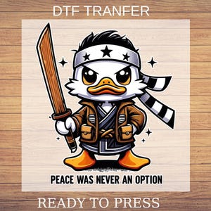 Sarcastic Animal DTF Transfer: Funny Duck Design, Ready to Press