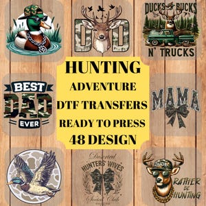 DTF transfers,Ready to Press DTF,DTF Print,High-Quality,Heat transfers,Hunting Shirt Dtf,Gift for men,Gift for hunter,Deee hunting,Duck hunt